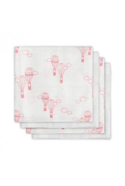 Комплект бамбуковых пеленок для новорожденных Jollein, Balloons pink