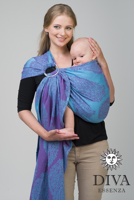 Слинг с кольцами Diva Essenza, Celeste с бамбуком