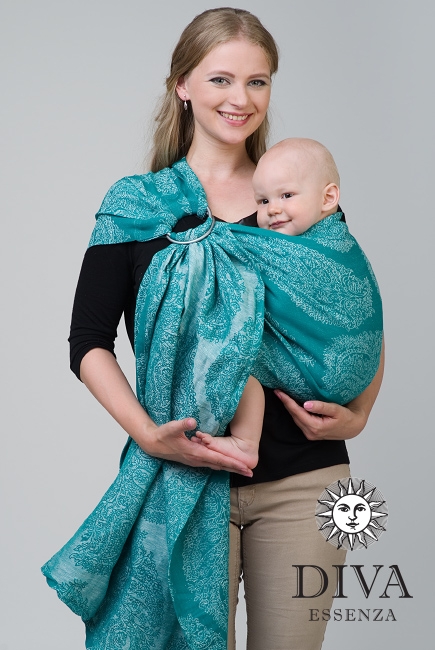Слинг с кольцами Diva Essenza, Smeraldo с бамбуком