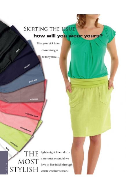 Юбка для беременных и родивших Mothers en Vogue Linen Utility, белый