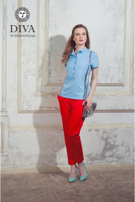 Топ для кормления Diva Nursingwear Polo, цвет Celeste