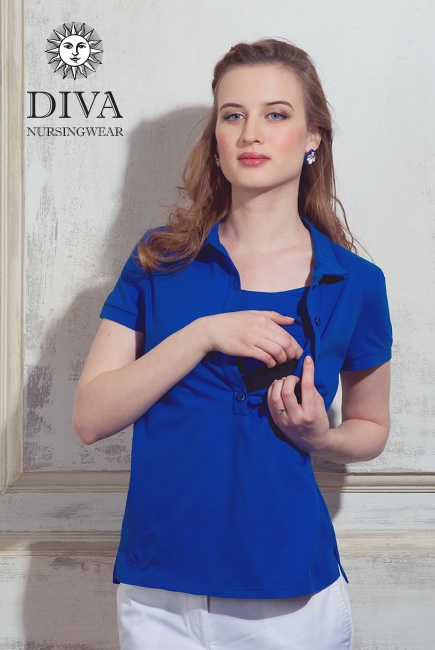 Топ для кормления Diva Nursingwear Polo, цвет Azzurro