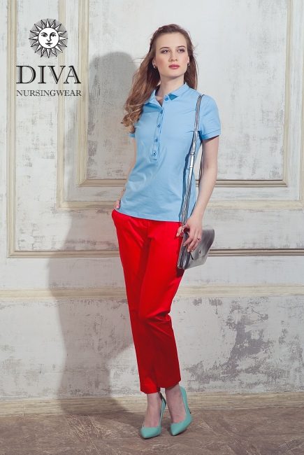 Топ для кормления Diva Nursingwear Polo, цвет Celeste