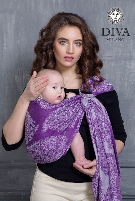 Слинг с кольцами Diva Essenza, Viola с бамбуком