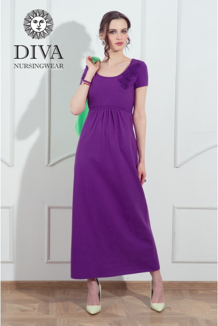 Платье для кормящих и беременных Diva Nursingwear Dalia, цвет Viola