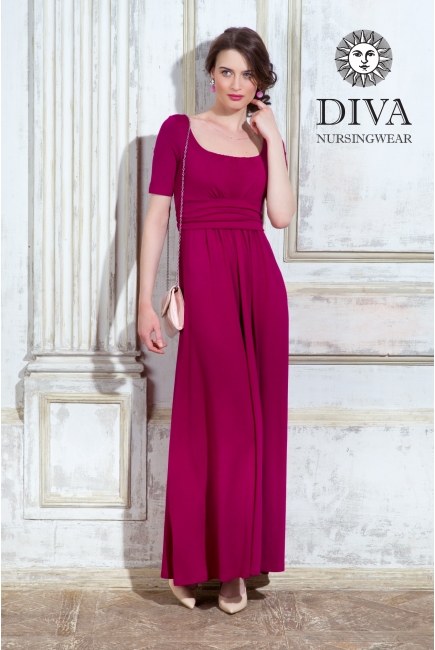 Платье для кормящих и беременных Diva Nursingwear Stella Maxi, Berry