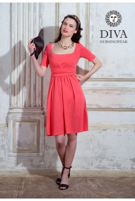 Платье для кормящих и беременных Diva Nursingwear Stella, Corallo
