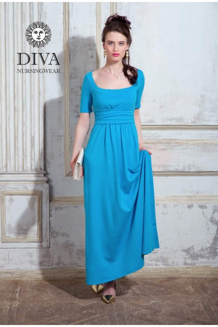 Платье для кормящих и беременных Diva Nursingwear Stella Maxi, Celeste