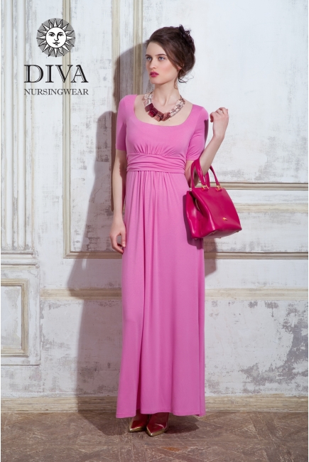 Платье для кормящих и беременных Diva Nursingwear Stella Maxi, Rose