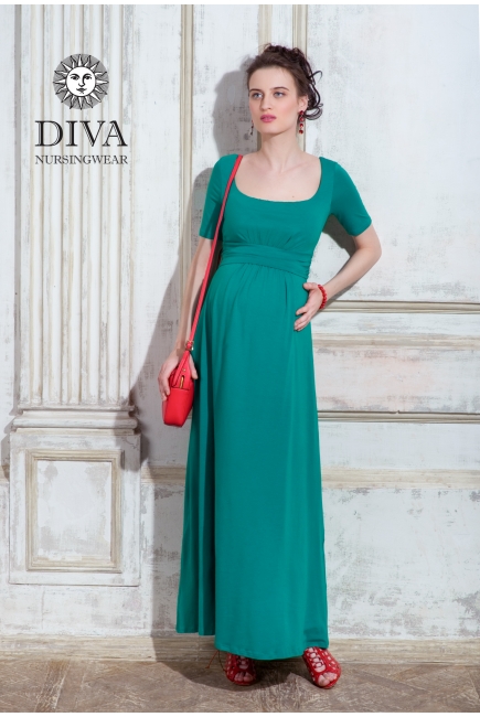 Платье для кормящих и беременных Diva Nursingwear Stella Maxi, Smeraldo