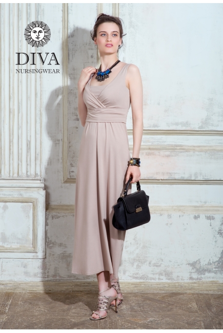 Сарафан для кормящих и беременных Diva Nursingwear Alba Maxi, Grano