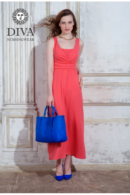 Сарафан для кормящих и беременных Diva Nursingwear Alba Maxi, Corallo