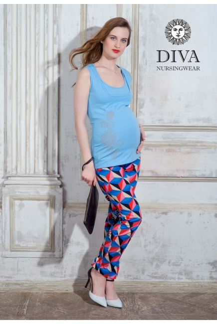 Топ для кормления Diva Nursingwear Eva Print, цвет Celeste