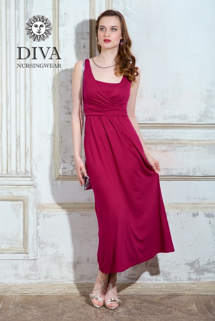 Сарафан для кормящих и беременных Diva Nursingwear Alba Maxi, Berry