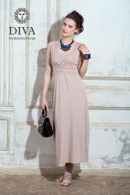 Сарафан для кормящих и беременных Diva Nursingwear Alba Maxi, Grano