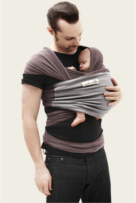 Слинг-шарф JPMBB трикотажный, цвет "коричневый-светло-серый"