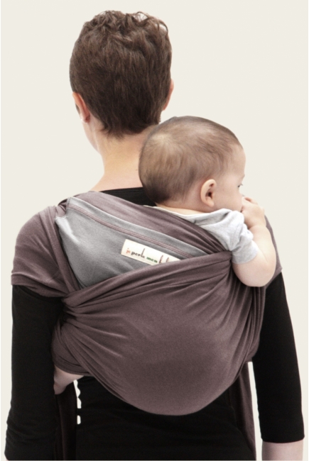 Слинг-шарф JPMBB трикотажный, цвет "коричневый-светло-серый"