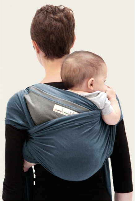 Слинг-шарф JPMBB трикотажный, цвет "морская волна-серый"