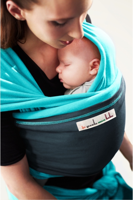 Слинг-шарф JPMBB трикотажный, цвет "бирюза-морская волна"