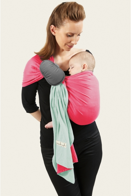 Слинг с кольцами JPMBB трикотажный, цвет "розовый - мятный"