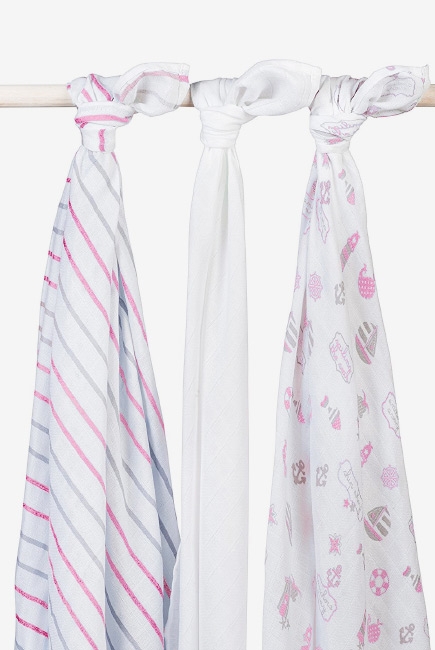 Муслиновые пеленки для новорожденных Jollein, Girls at sea (Девочки на море)