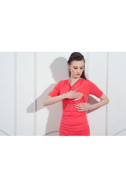 Платье для кормящих и беременных Diva Nursingwear Lucia кор.рукав, Corallo