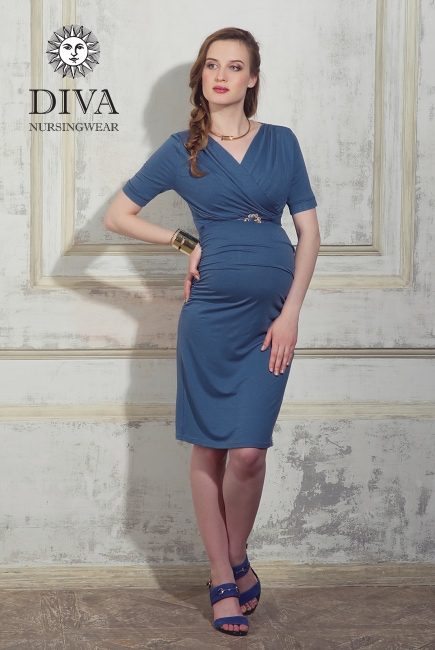Платье для кормящих и беременных Diva Nursingwear Lucia кор.рукав, Notte