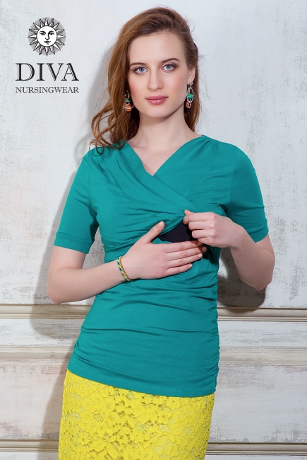 Топ для кормящих и беременных Diva Nursingwear Lucia, цвет Smeraldo