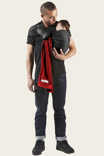 Слинг с кольцами JPMBB трикотажный, цвет "красный - черный"