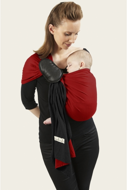 Слинг с кольцами JPMBB трикотажный, цвет "красный - черный"