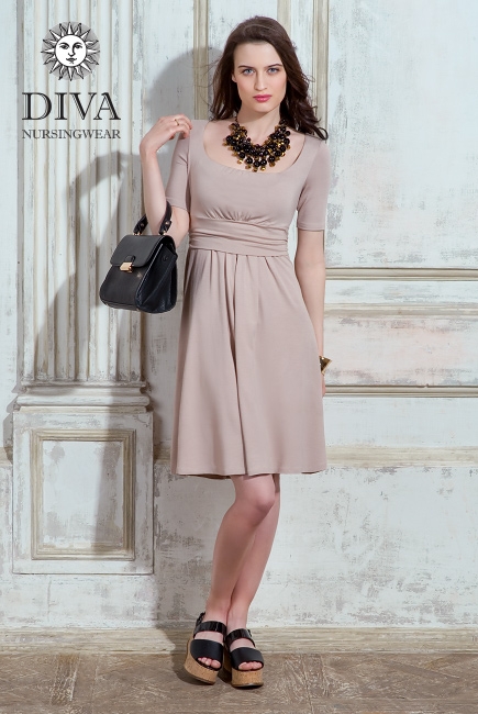 Платье для кормящих и беременных Diva Nursingwear Stella, Grano