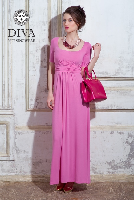 Платье для кормящих и беременных Diva Nursingwear Stella Maxi, Rose