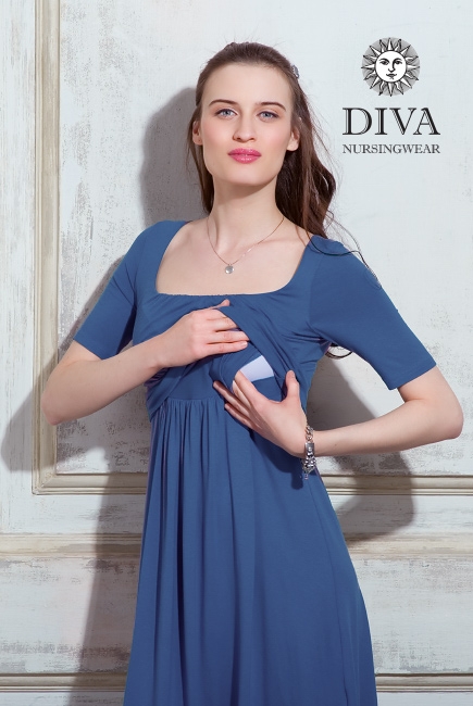 Платье для кормящих и беременных Diva Nursingwear Stella Maxi, Notte