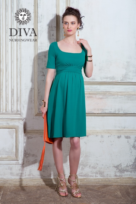 Платье для кормящих и беременных Diva Nursingwear Stella, Smeraldo