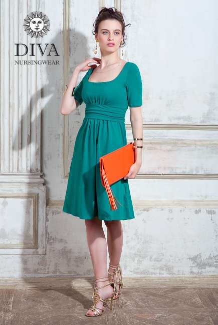 Платье для кормящих и беременных Diva Nursingwear Stella, Smeraldo