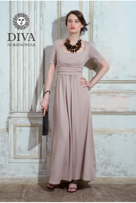 Платье для кормящих и беременных Diva Nursingwear Stella Maxi, Grano