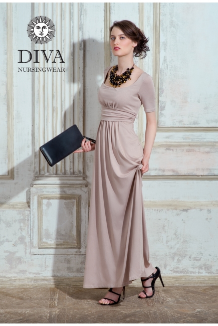Платье для кормящих и беременных Diva Nursingwear Stella Maxi, Grano