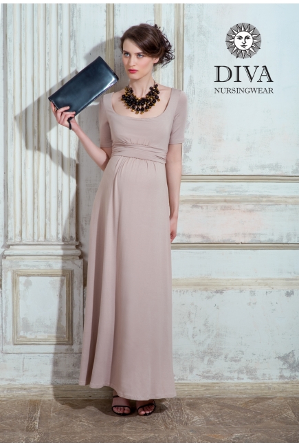 Платье для кормящих и беременных Diva Nursingwear Stella Maxi, Grano