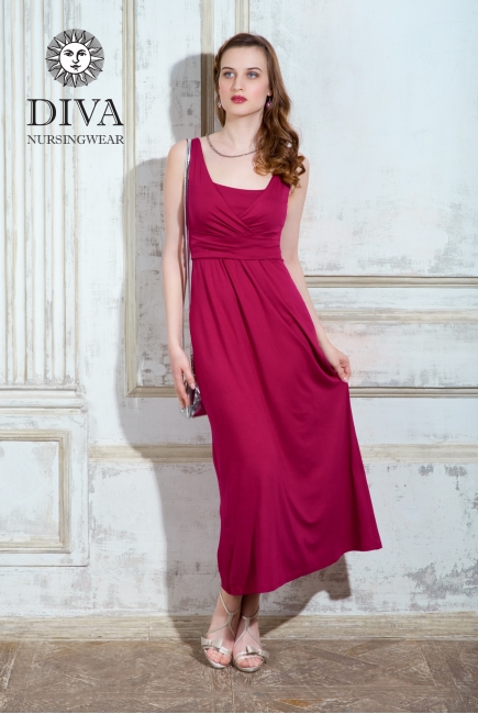 Сарафан для кормящих и беременных Diva Nursingwear Alba Maxi, Berry