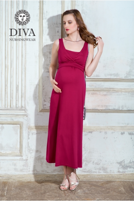 Сарафан для кормящих и беременных Diva Nursingwear Alba Maxi, Berry