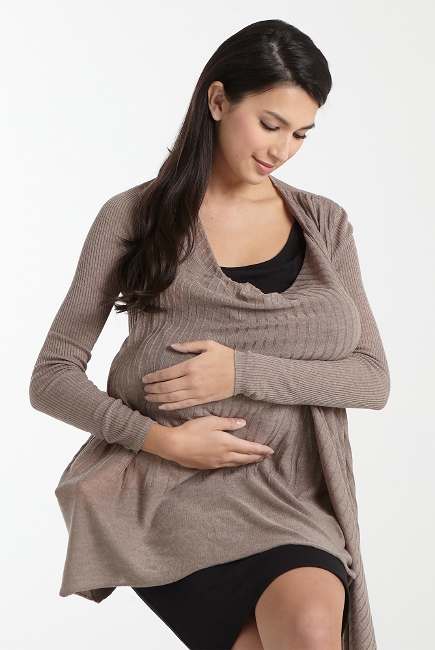 Кардиган для кормления Sangha Knitted, бежевый (Heather Khaki)