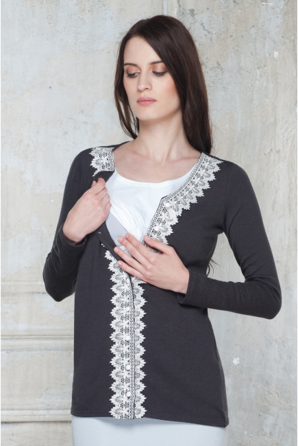 Кардиган для кормящих и беременных Diva Nursingwear Enrica, цвет Grafite