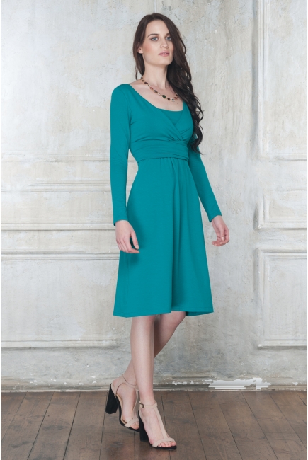 Платье для кормящих и беременных Diva Nursingwear Alba дл.рукав, цвет Smeraldo