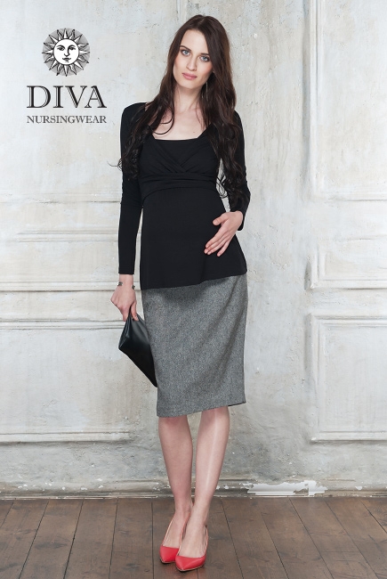 Топ для кормящих и беременных Diva Nursingwear Alba, цвет Nero