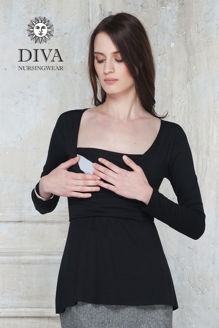 Топ для кормящих и беременных Diva Nursingwear Alba, цвет Nero