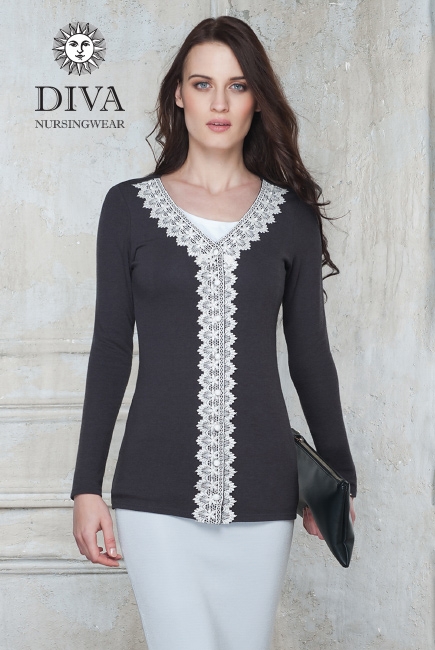 Кардиган для кормящих и беременных Diva Nursingwear Enrica, цвет Grafite