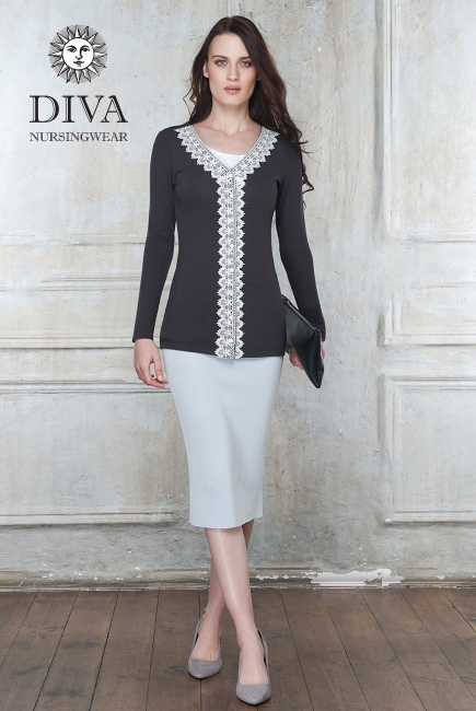 Кардиган для кормящих и беременных Diva Nursingwear Enrica, цвет Grafite