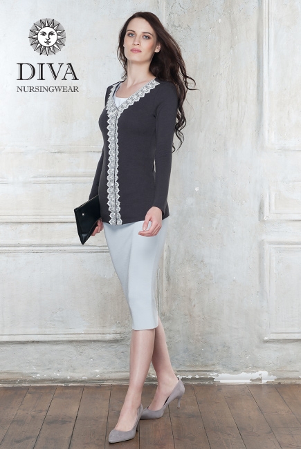 Кардиган для кормящих и беременных Diva Nursingwear Enrica, цвет Grafite