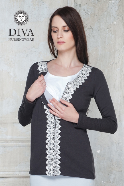 Кардиган для кормящих и беременных Diva Nursingwear Enrica, цвет Grafite