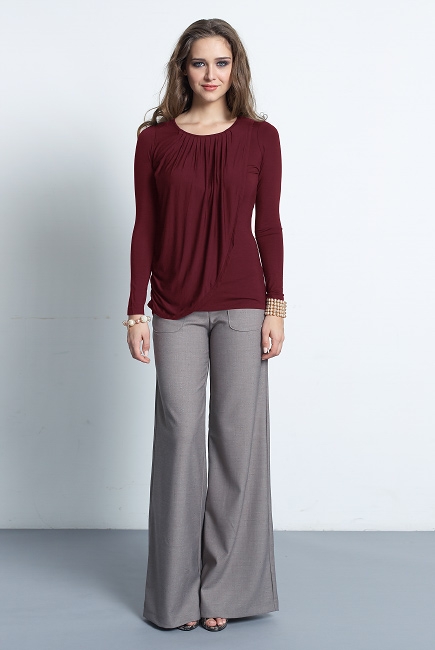 Топ для кормления Mothers en Vogue Goddess Drape, винный (Deep Cabernet)